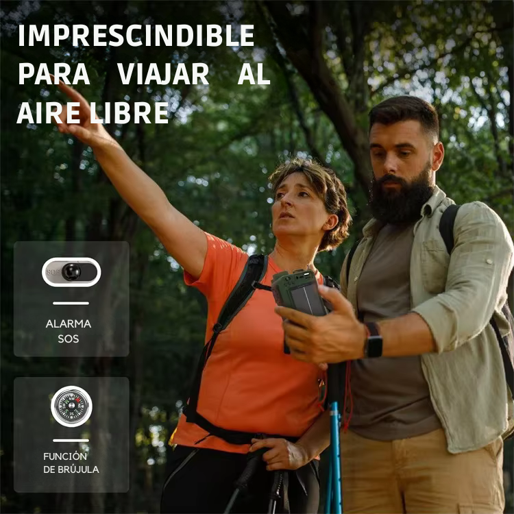 StormGuard X – Radio de Supervivencia Táctica con Bluetooth, Linterna y Energía Solar