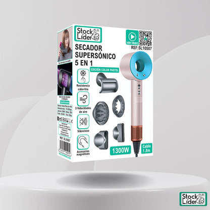 Secador supersónico 5 en 1 edición color pastel